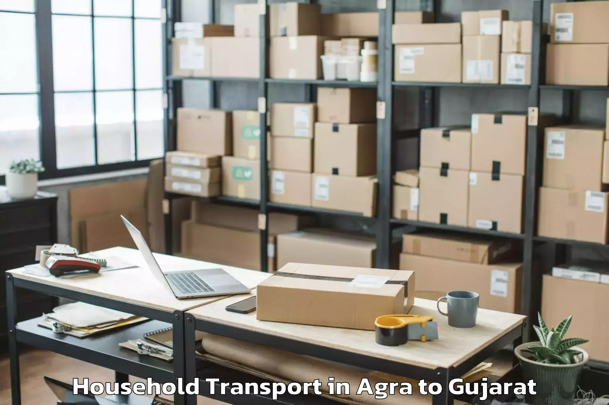 Book Agra to Sachin Household Transport Online